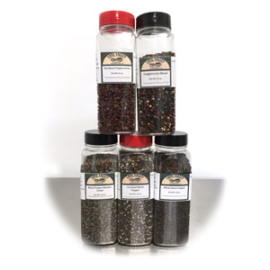5 varieties of Pepper - Jars